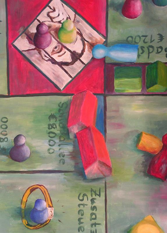 Wenn du über Los kommst, 2006, Acryl-Karton, 60x96.jpg